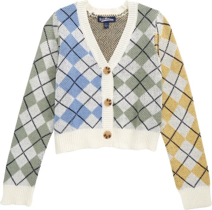 Kids' Argyle Cotton Blend SweaterFRESHMAN | Nordstrom