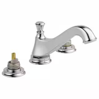 Delta Cassidy 8 in. Widespread 2-Handle Bathroom Faucet with Metal Drain Assembly in Chrome (Hand... | The Home Depot