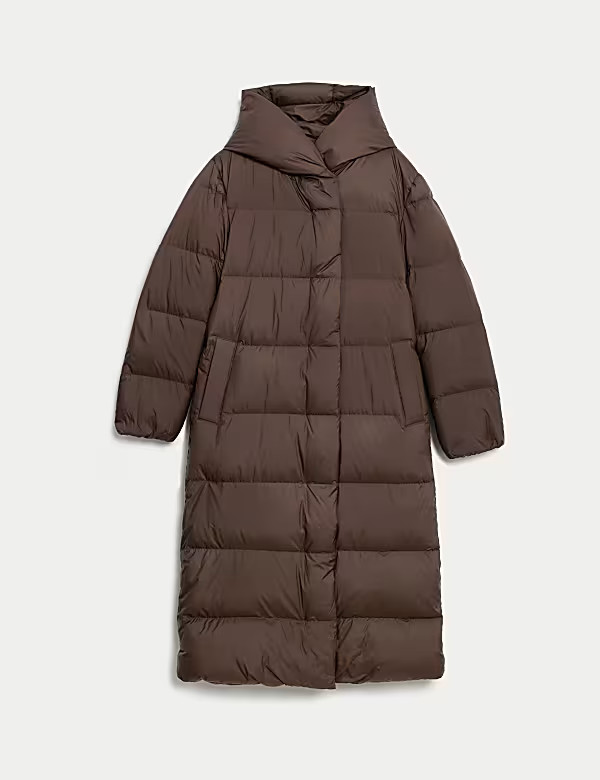 Feather And Down Longline Puffer Coat | Marks and Spencer US