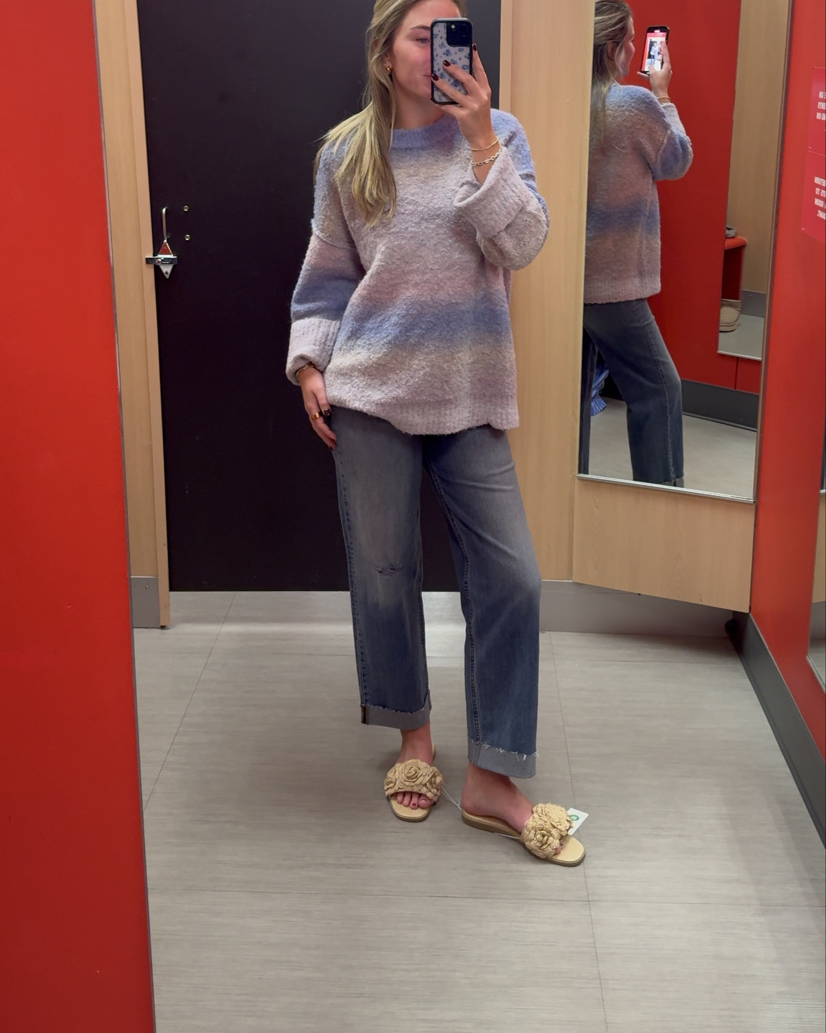 LOVE this sweater!! So comfy so soft and SO cheap!! Definitely wearing this in the winter and summer when its chilly at night. The colors are so cute! 💘 And these mom style jeans were so flattering and SO comfortable. Such a good find for $25!! Affordable and trendy. 

#LTKFindsUnder50 #LTKStyleTip #LTKSaleAlert
