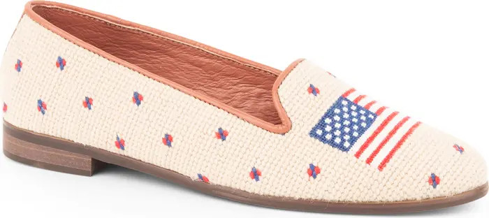 ByPaige Needlepoint American Flag Loafer (Women) | Nordstrom | Nordstrom