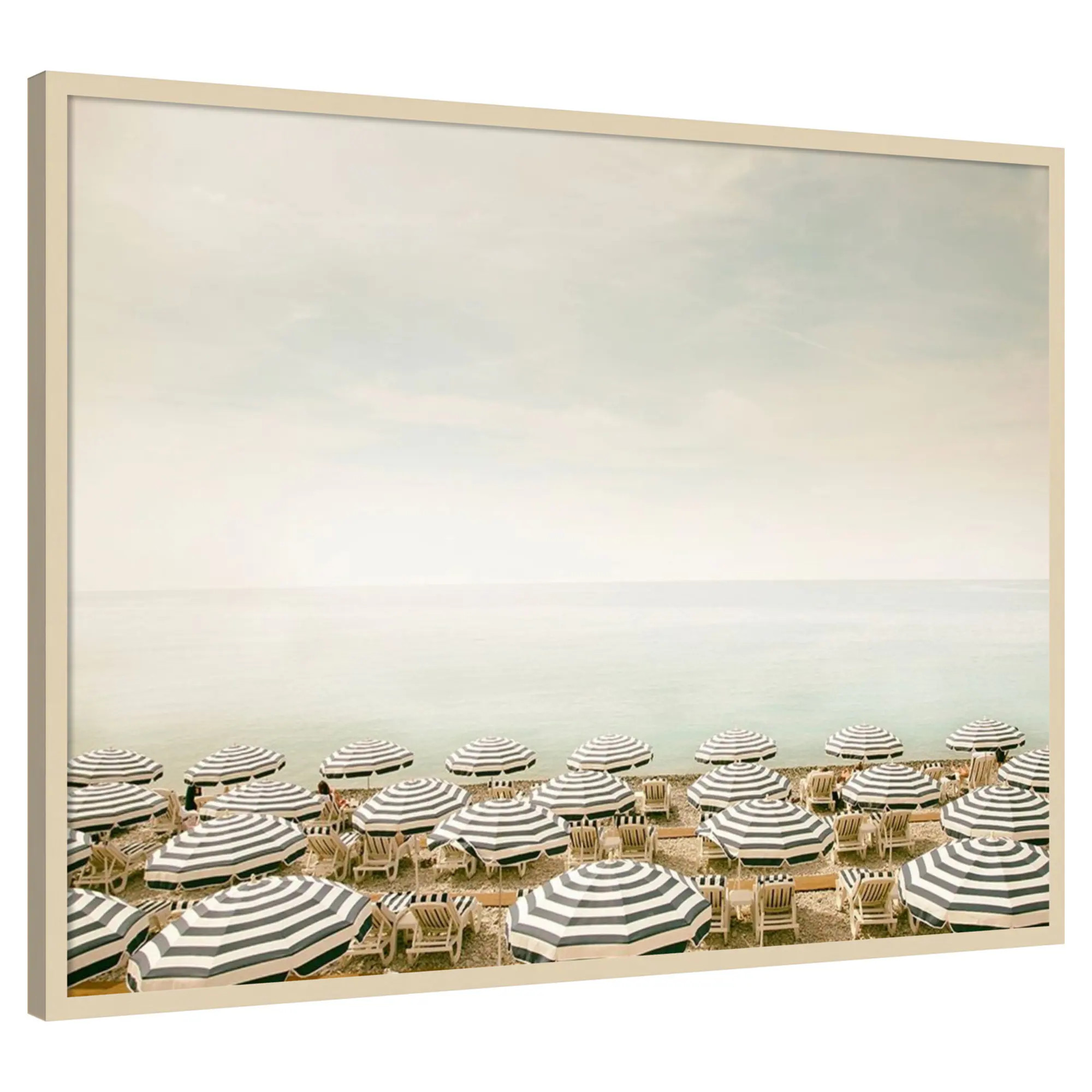 Amanti Art Seaside 4 (Beach) by Carina Okula Wood Framed Wall Art Print 41 in. W x 31 in. H in Brown | A44165460747 | Lowe's