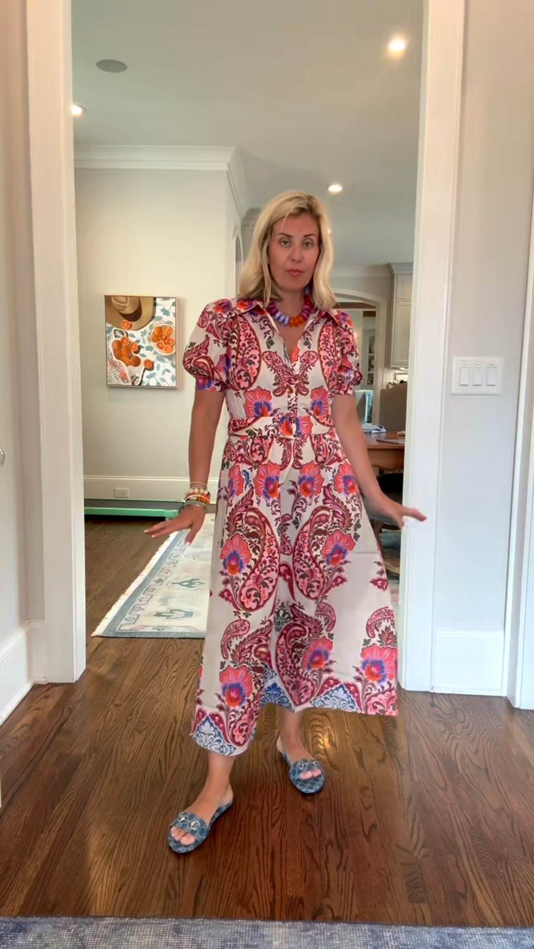 This dress is a yes!!! Yall the colors are even more gorgeous in person!!  I’m in a 2 dress and 38.5 sandals (size 1/2 up too). 

Codes: 
Boden - HHCX
Allie + Bess - Catherine20

#LTKmomlife #LTKOver40 #LTKSeasonal