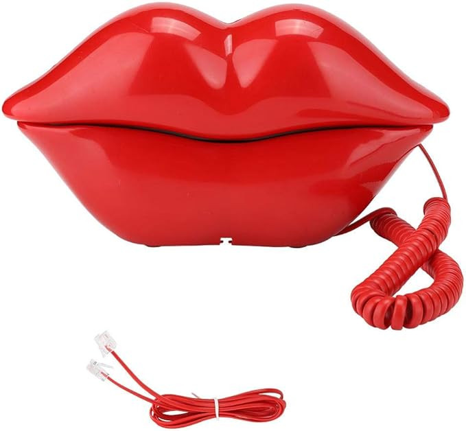 Bewinner Home Desk Telephone WX-3061 Multi-Functional Cute Lip Shape Telephone Corded Telephone w... | Amazon (US)