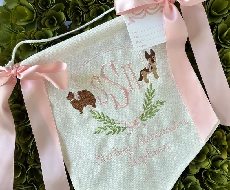 Custom Baby Banner With DOG Baby Banner, Welcome Banner, Hospital Door Sign, Baby Shower - Etsy | Etsy (US)