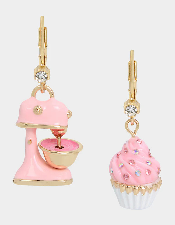 BETSEYS BEST MISMATCH MIXER EARRINGS PINK | Betsey Johnson