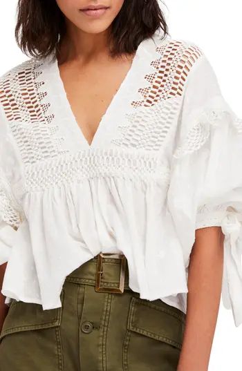 Women's Free People Drive You Mad Blouse, Size X-Small - Ivory | Nordstrom