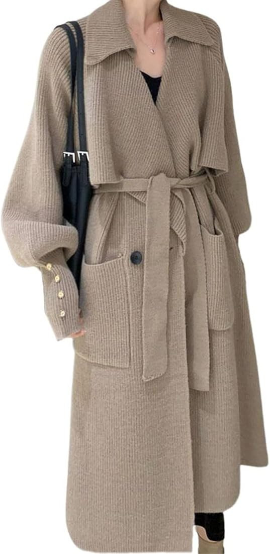 CHARTOU Women’s Long Sweater Blazer Jacket Coatigan Open Front Cardigan Sweater Jacket Overcoat | Amazon (US)