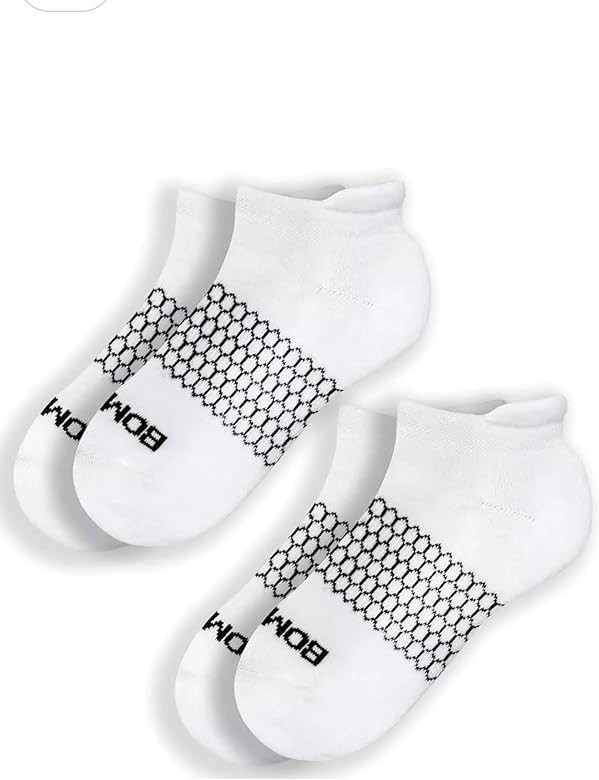 BOMBAS Women's Solids Ankle White Socks Medium (4 Pack) | Amazon (US)