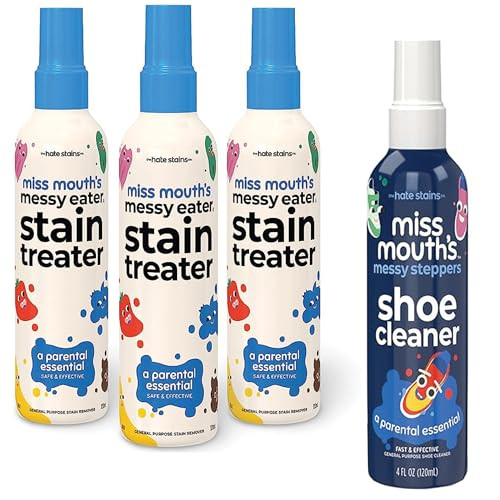 Miss Mouth's Messy Eater Stain Treater 3 pack and Messy Steppers Shoe Cleaner | Amazon (US)