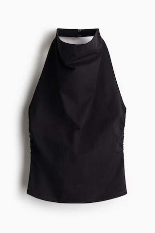 H & M - Draped halterneck top - Noir | H&M (FR, IT, ES, PT, BE)