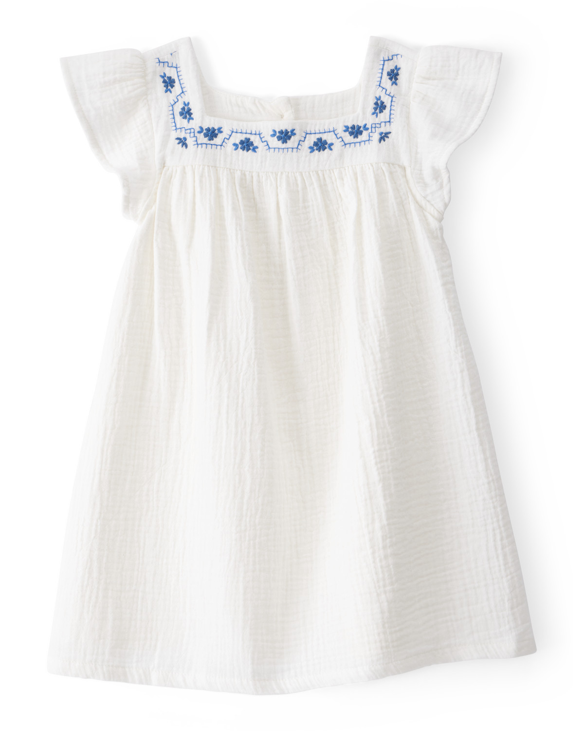 Toddler Solid Flutter-Sleeve Dress - White - Carter's | Carter's | Carter's Inc