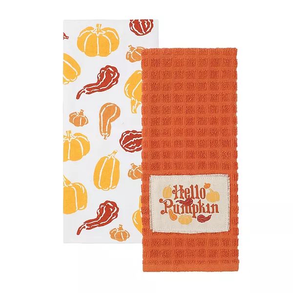 Celebrate Together™ Fall Hello Pumpkin Kitchen Towel 2-pk. | Kohl's
