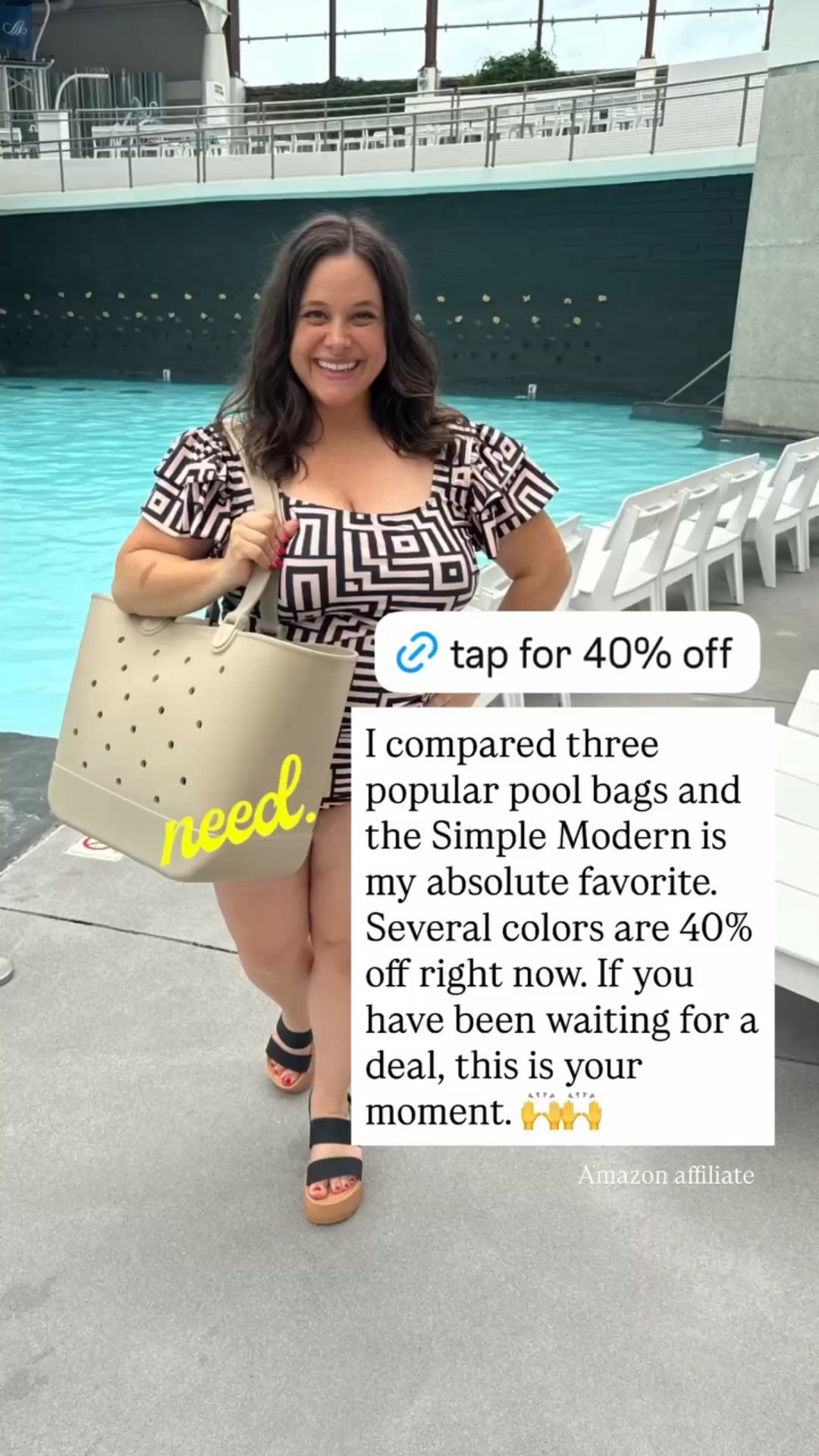 I compared three popular pool bags and the Simple Modern is my absolute favorite. Several colors are 40% off right now. If you have been waiting for a deal, this is your moment. 🙌🙌

#LTKdayinmylife #LTKSaleAlert #LTKmomlife