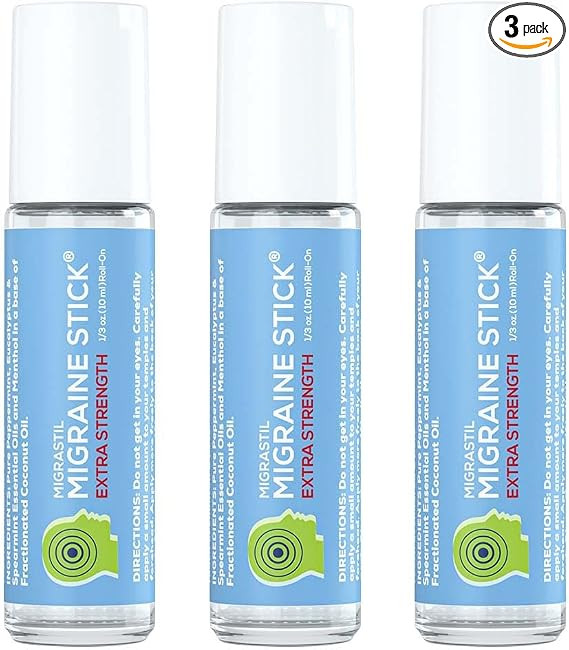Basic Vigor Migrastil Extra Strength Migraine Stick Advanced Formula. Strong Aromatherapy Roll On... | Amazon (US)