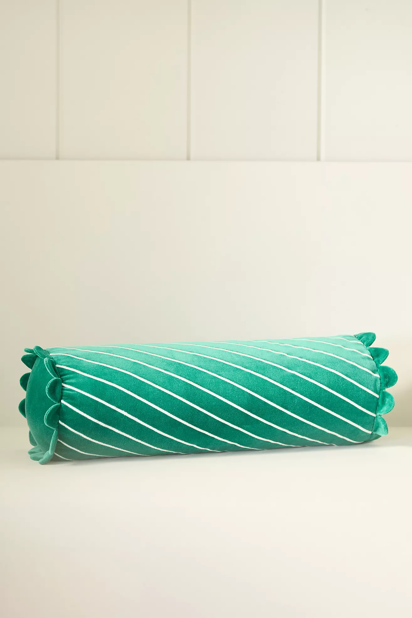 Cotton Velvet Striped Pillow | Anthropologie (US)