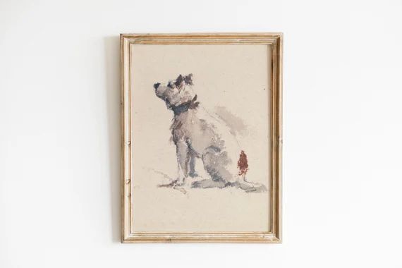 JACK, vintage Jack Russell Terrier art print, antique dog breed art | Etsy (US)