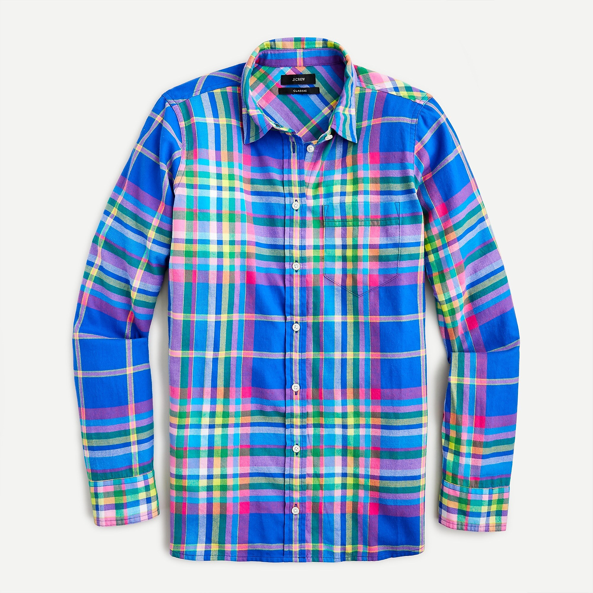 Classic-fit boy shirt in colorful plaid flannel | J. Crew US