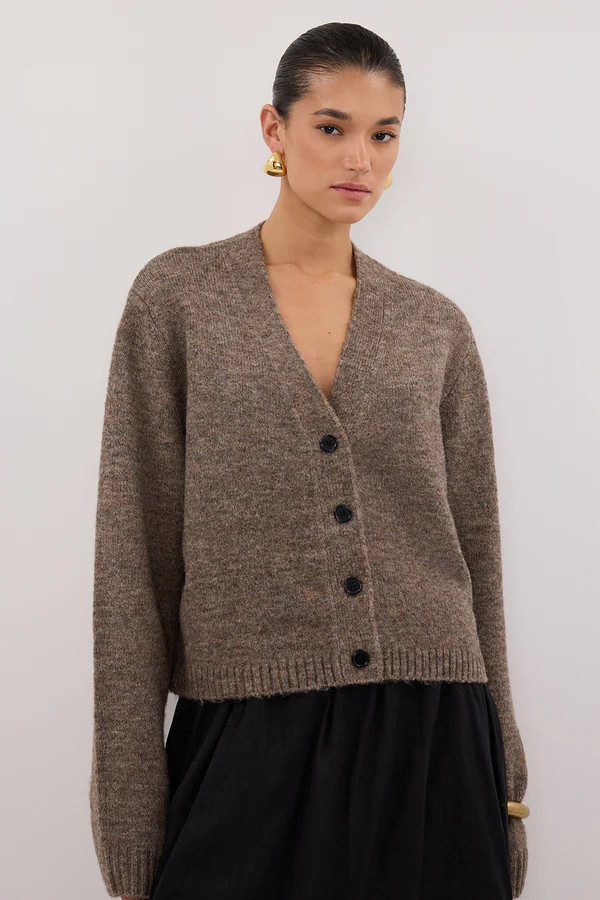 PIP CHOC MARLE KNIT CARDIGAN | DISSH
