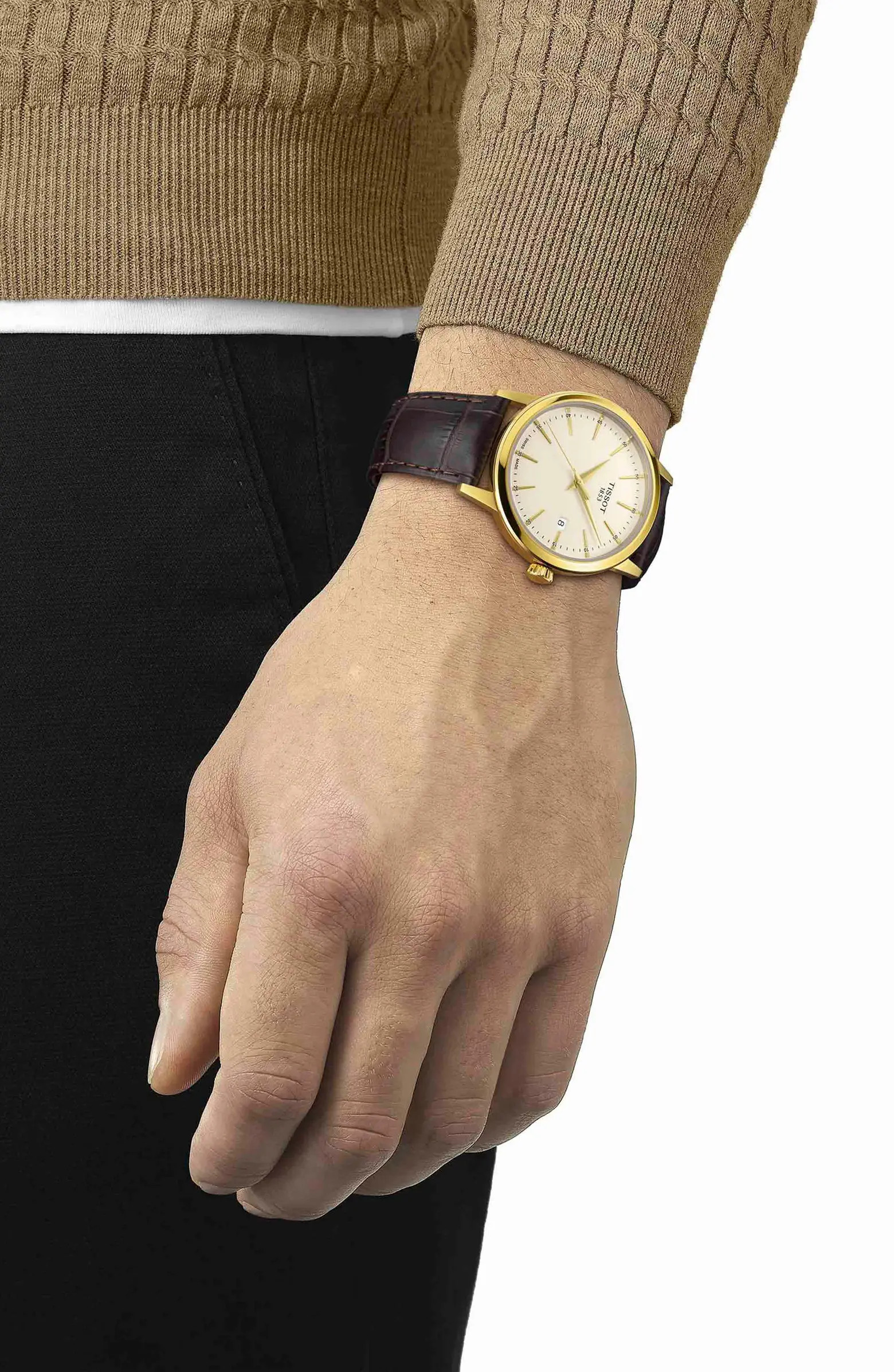 Tissot lassic Dream Leather Strap Watch, 42mm | Nordstrom | Nordstrom