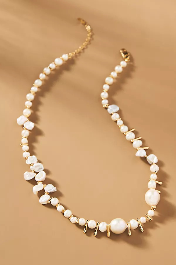 Mixed-Pearl Beaded Necklace | Anthropologie (US)