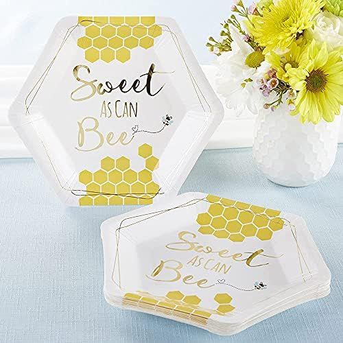 Kate Aspen 32 Pcs Sweet As Can Bee Paper Plates, 7 Inch Heavy Duty Disposable Party Plates, Party... | Amazon (US)