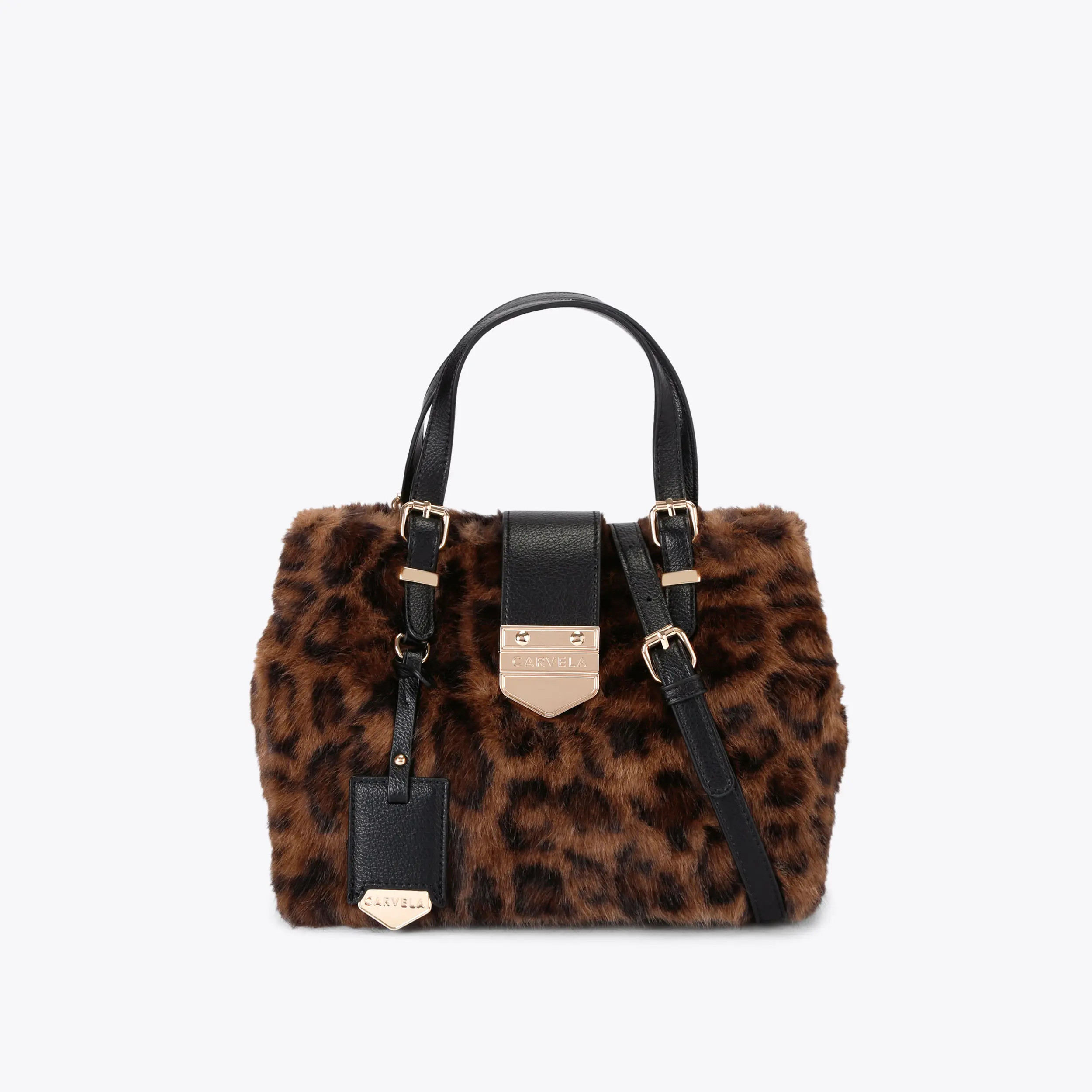 mini maria fur tote bag | Kurt Geiger UK