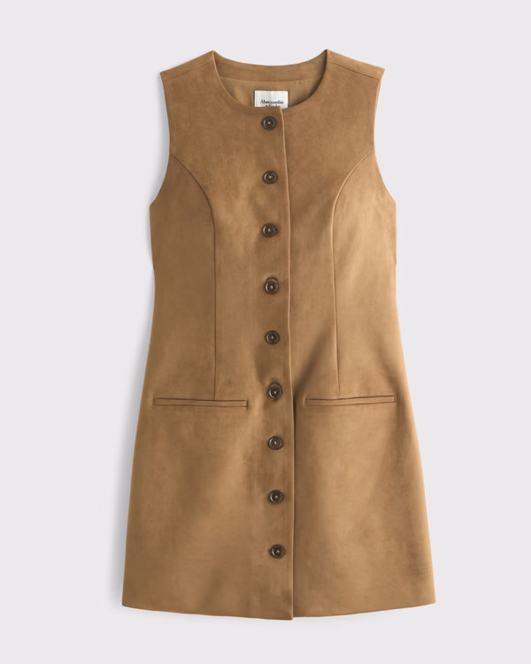 Women's The A&F Mara Vegan Suede Mini Dress | Women's Clearance | Abercrombie.com | Abercrombie & Fitch (US)
