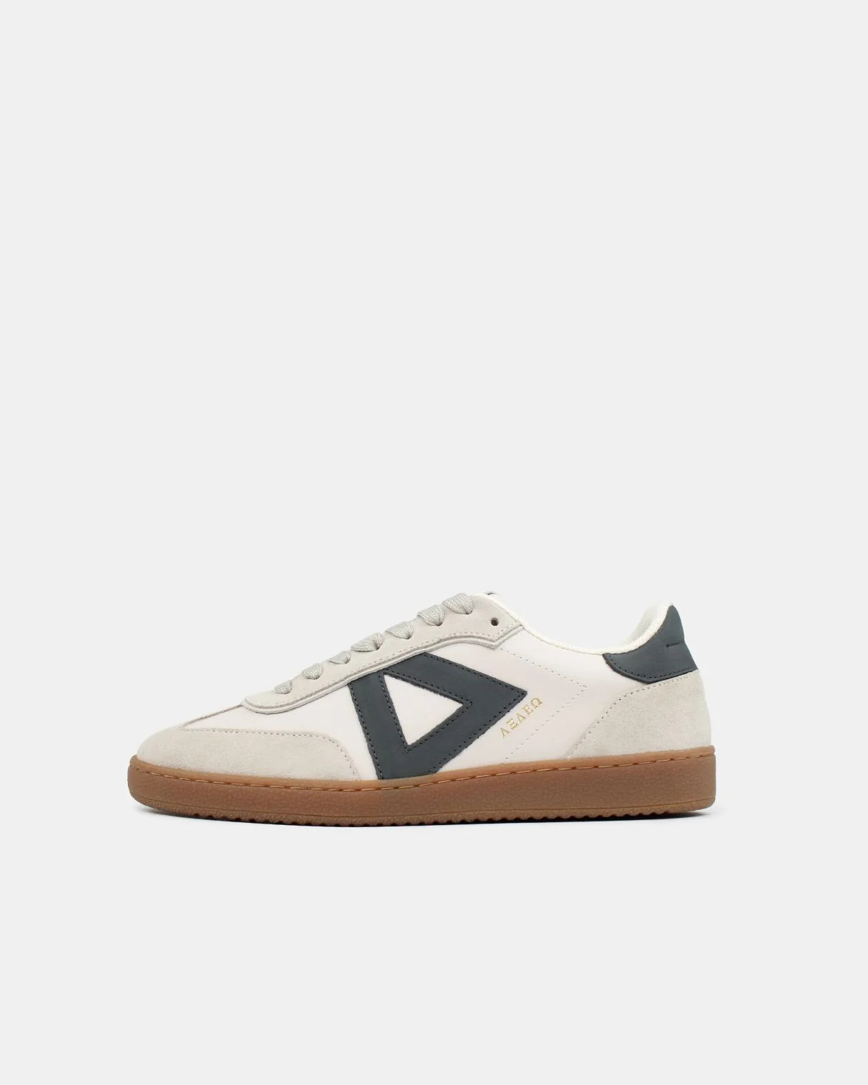 Sans Matin Hera Women's Low Top Sneakers | Stone Leather & Denim Blue Nubuck Leather | Quality Co... | SANS MATIN US