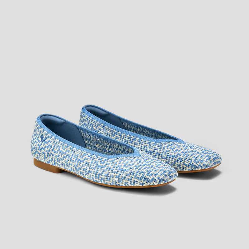 Square-Toe V-Cut Flats (Margot 2.0) | VIVAIA