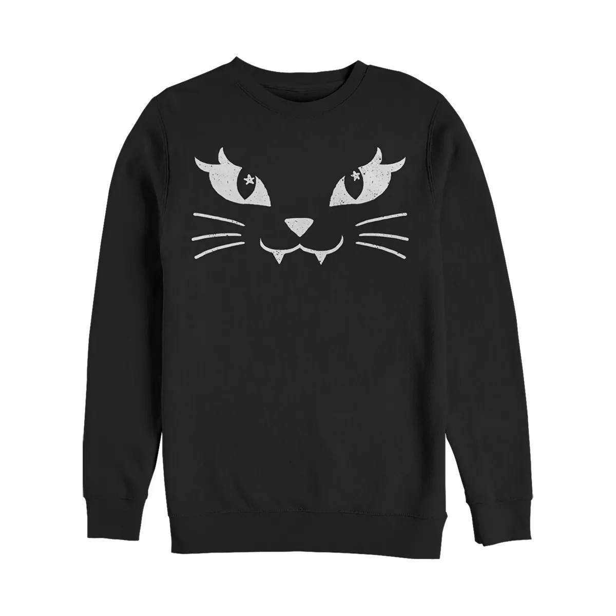 Women's CHIN UP Halloween Kitty Cat Face Sweatshirt | Target