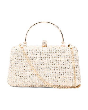 Evening Bag With Top Handle And Chain Strap | TJ Maxx