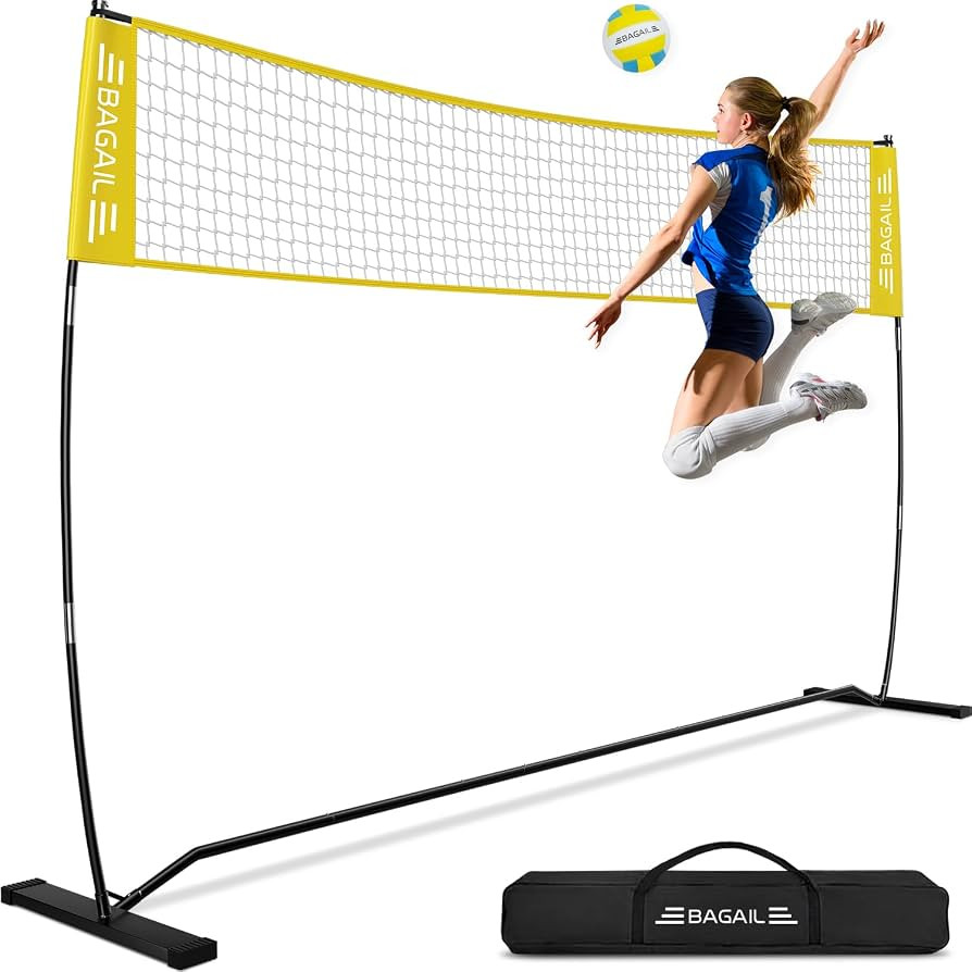 BAGAIL Volleyballnetz, 3.6m/6.1m Volleyballnetz f\u00fcr den Garten - Verstellbare H\u00f6he, Hea... | Amazon (DE)