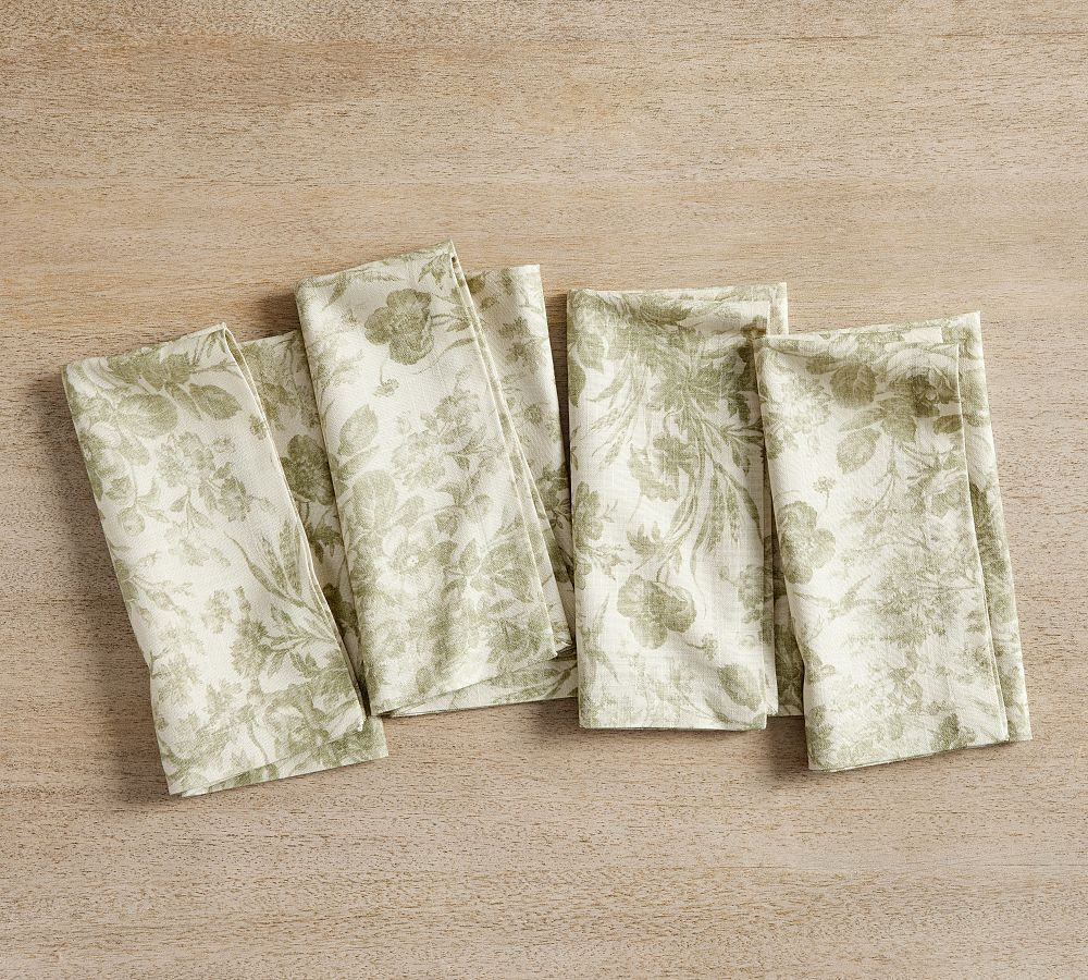 Sorrel Toile Print Organic Napkins | Pottery Barn (US)