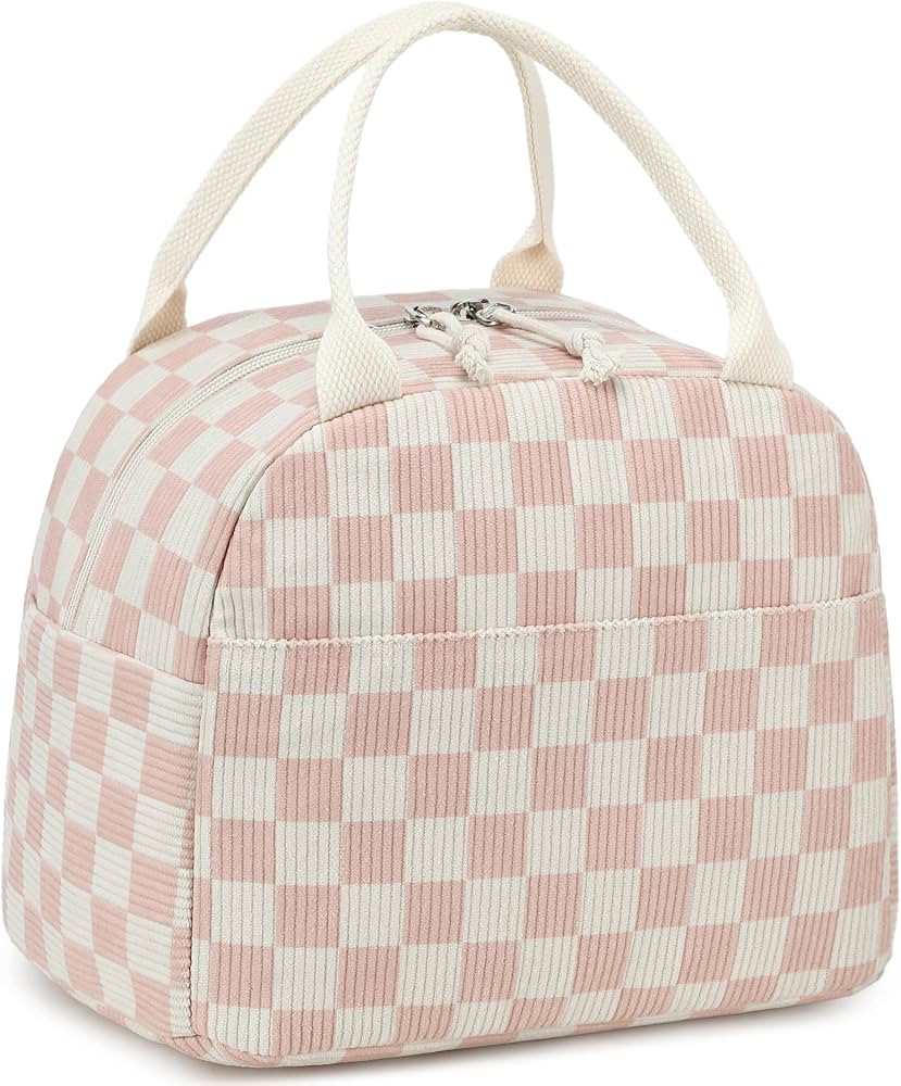 LEDAOU Lunch Box for Women Insulated Lunch Bag Corduroy Lunch Tote Bags Leakproof Cooler Lunch Ca... | Amazon (US)