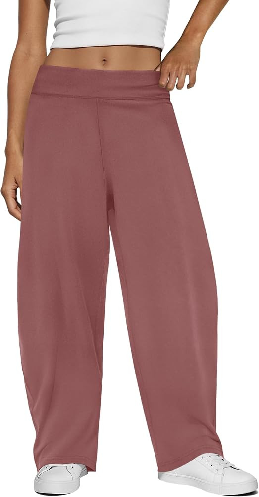 Yanekop Womens Baggy Barrel Pants Elastic Waisted Palazzo Harem Pants Oversized Wide Leg Trousers... | Amazon (US)