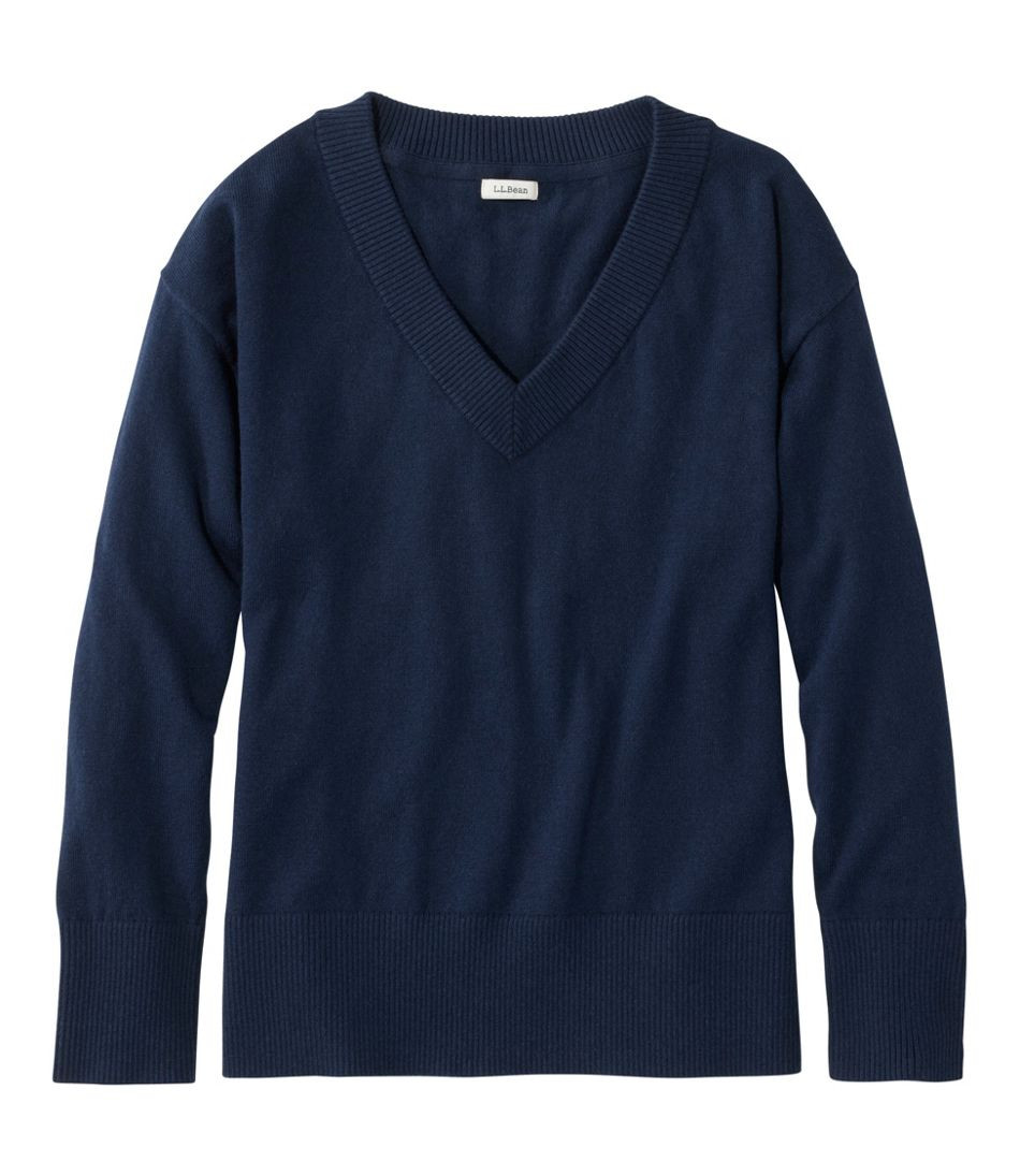 Women's Cotton/Cashmere Sweater, V-Neck | L.L. Bean