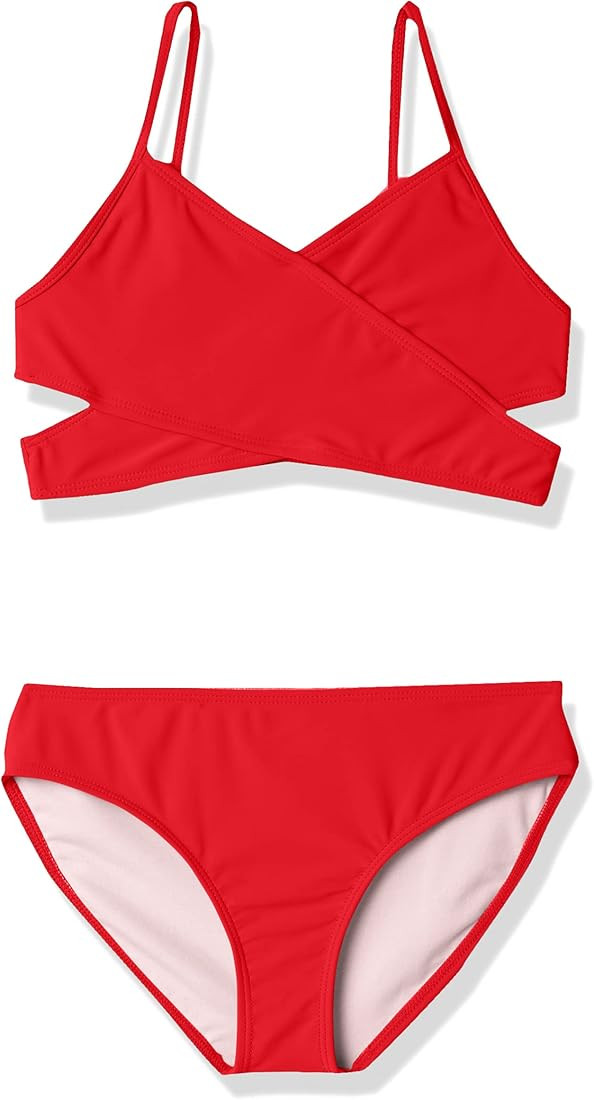 Kanu Surf Girls' Coral Reef Beach Sport Wrap Around Bikini 2-Piece Swimsuit | Amazon (US)
