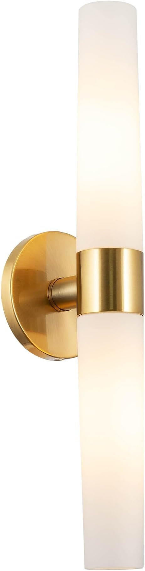 Kira Home Duo 21" 2-Light Modern Wall Sconce + Tapered Frosted Glass Shades for Bathroom/Vanity, ... | Amazon (US)