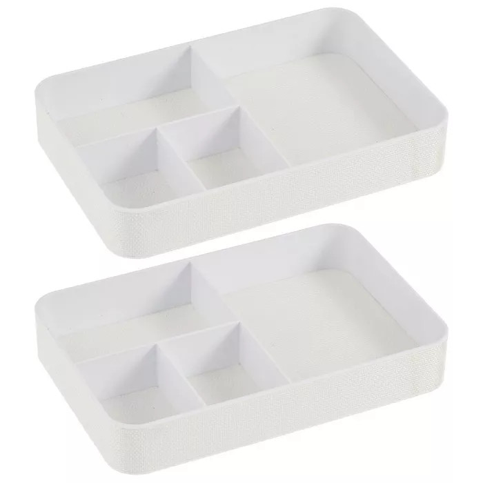mDesign Plastic Home, Office Storage Tray, 6 Sections - 2 Pack | Target