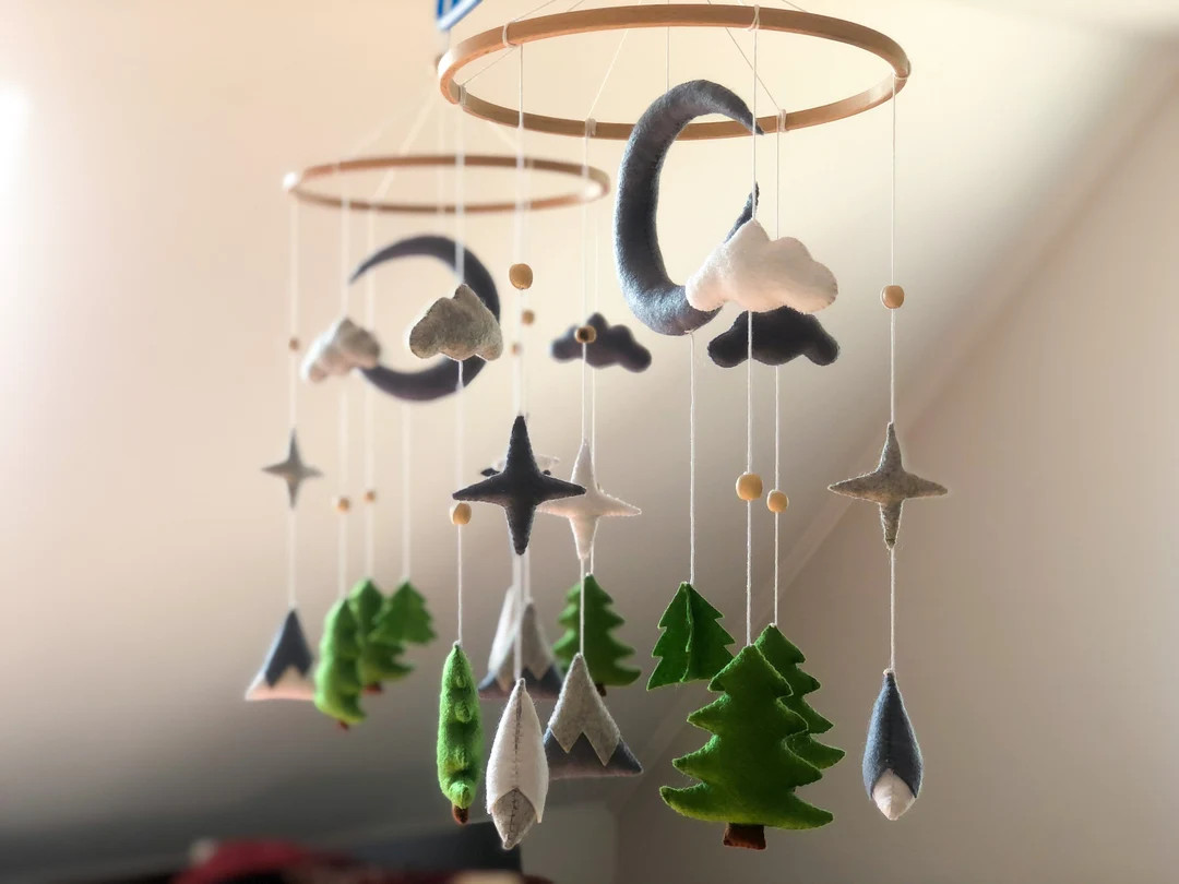 Felt Baby Mobile Nature Mobile Forest Mobile Woodland - Etsy | Etsy (US)