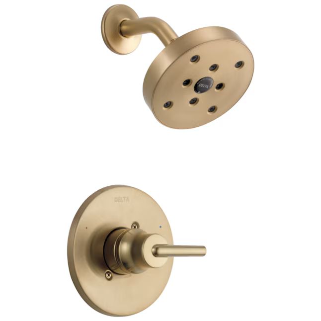 Delta Trinsic Champagne Bronze 1-handle Single Function Round Shower Faucet Valve Included | Lowe's