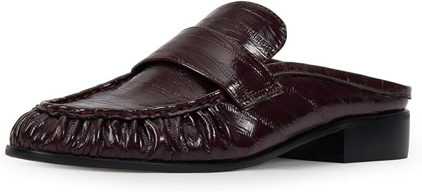 Slip on Mules for Women Penny Loafer Mules Comfortable Dressy Backless Flats Slides Slippers Walk... | Amazon (US)