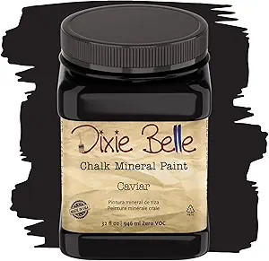 Dixie Belle Paint Company Chalk Finish Furniture Paint | Caviar (32 Fl Oz) | Matte Black Chic Cha... | Amazon (US)