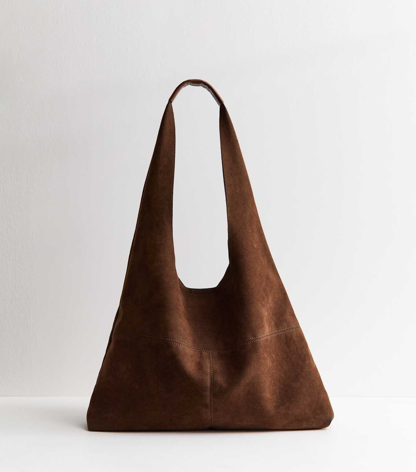 Tan Faux Suede Slouchy Hobo Tote Bag | New Look | New Look (UK)
