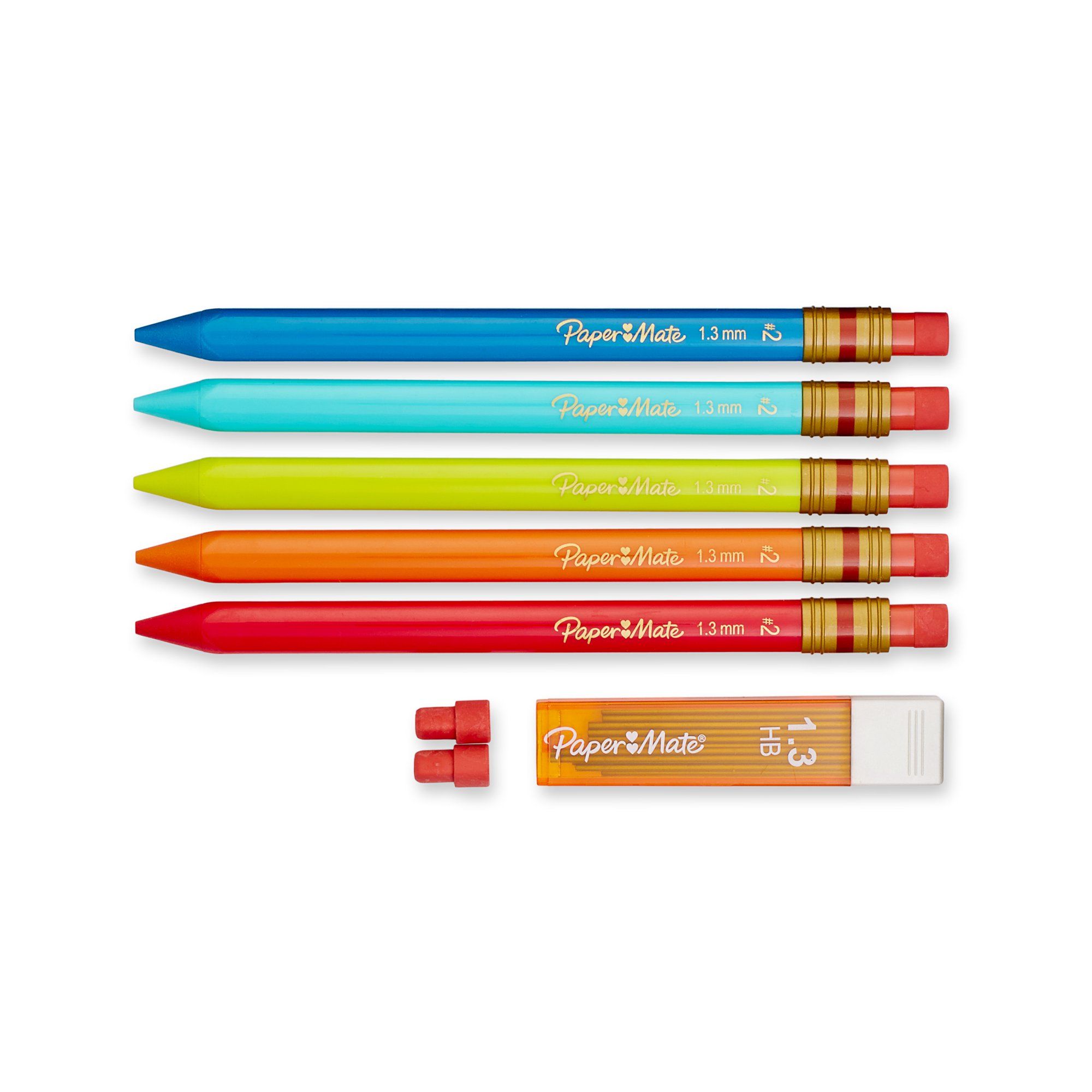 Paper Mate Triangular "Easy To Hold" Mechanical Pencils Kit, #2 HB, Assorted Colors, 4-Count | Walmart (US)