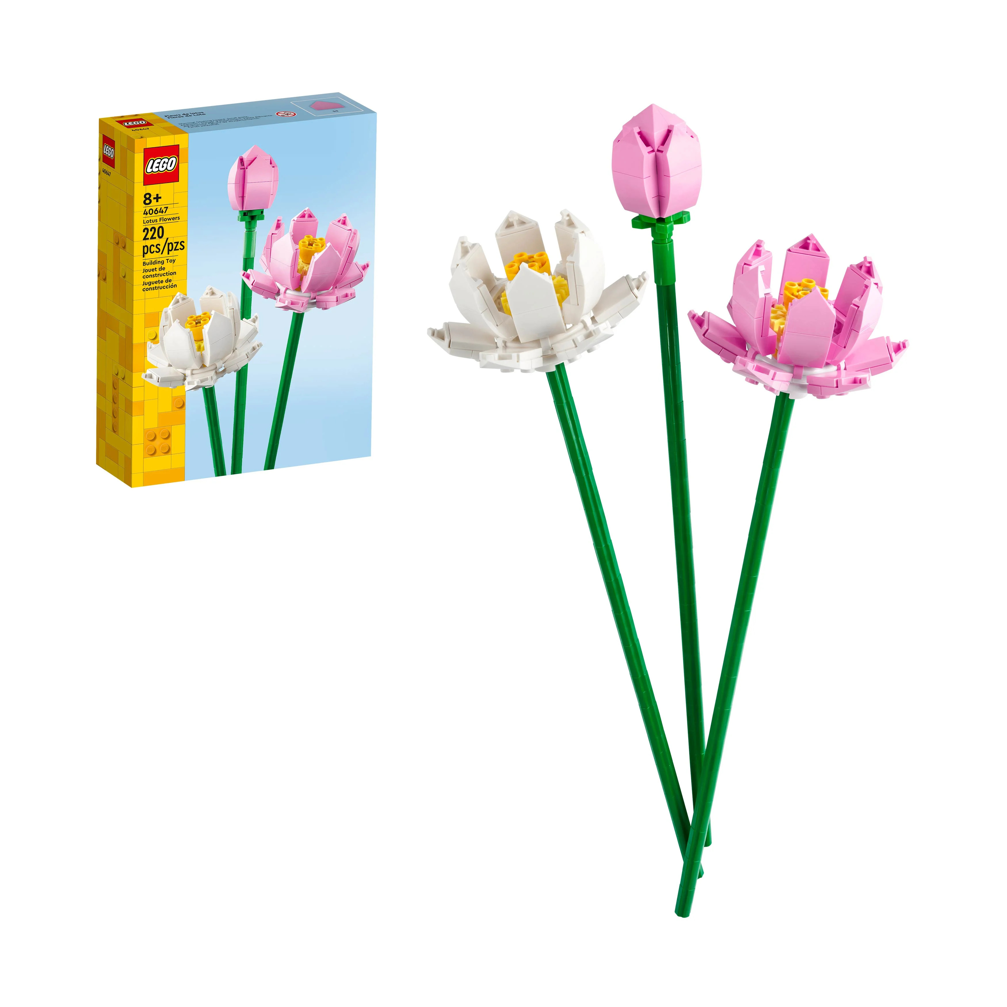 LEGO Lotus Flowers Building Kit, Artificial Flowers for Decoration, Family Gift Idea, Aesthetic R... | Walmart (US)
