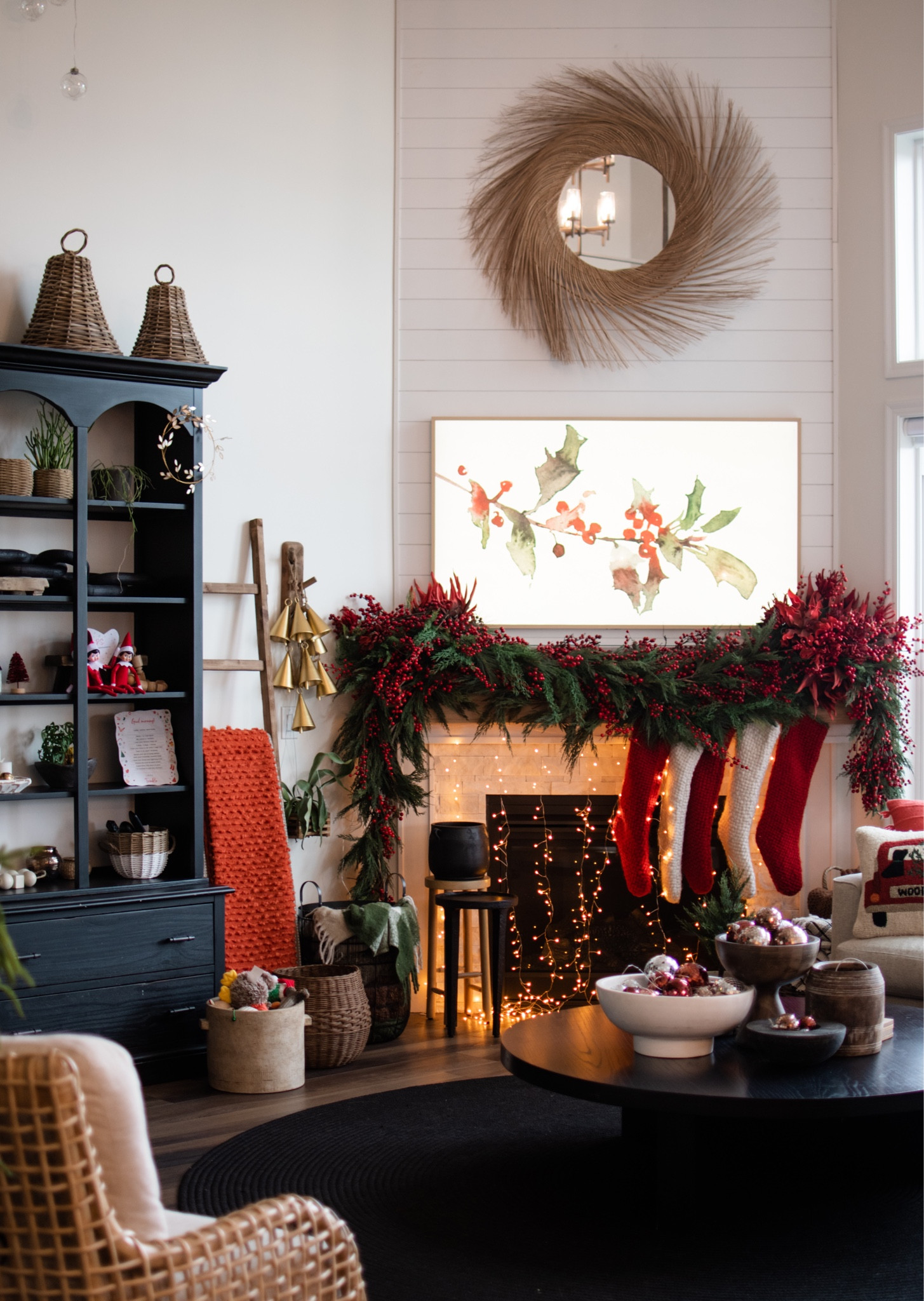 The sun came out for the briefest moment this morning, so I ran around the house snapping photos as fast as I could! Pictured here is our @firsthouseonfinn Christmas Mantle 2022.2 because the first one fell down. 😆 All the same products, just styled differently + different Samsung Frame TV artwork.

Oh, and we received a new elf named Twinkle last night! Word on the street is the Young kids have been rotten and Santa sent a third elf because Flutterby and Jack needed a hand, but no one can know this for sure. At least they brought chocolate!

#mycratestyle #crateandbarrelchristmas @crateandbarrel I’ve been reading Steve and Leanne Ford’s book and feeling extra inspired to share my little corner of the world 🤍 



#LTKHoliday #LTKhome #LTKSeasonal