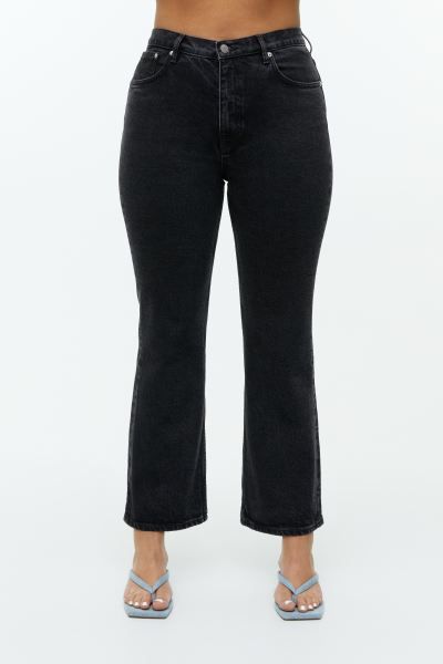 FERN CROPPED Flared Stretch Jeans - Vintage Black - Ladies | H&M GB | H&M (UK, MY, IN, SG, PH, TW, HK)