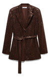 Click for more info about Belted Sequin Blazer